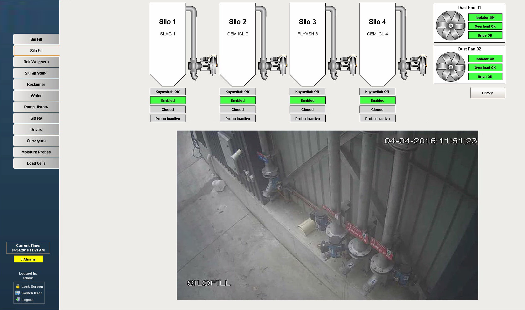 Silo fill tracking with barcode scanning